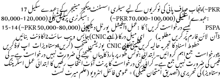 Punjab Saaf Pani Jobs